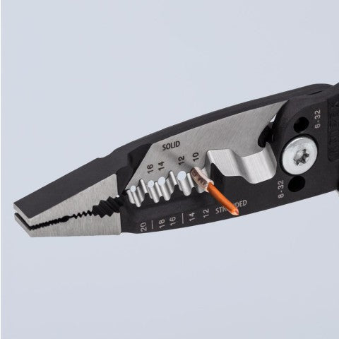 Knipex 13 71 8 8" Forged Wire Stripper 20-10 AWG