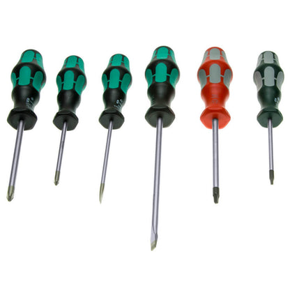 Wera 05347778001 334/368/6 Kraftform Plus Screwdriver Set with Rack (6-Piece)